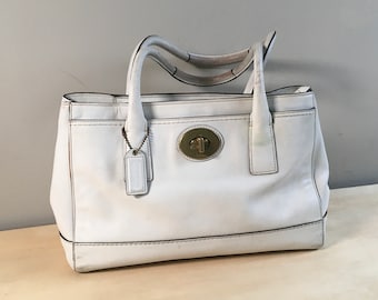coach bolsas white leather