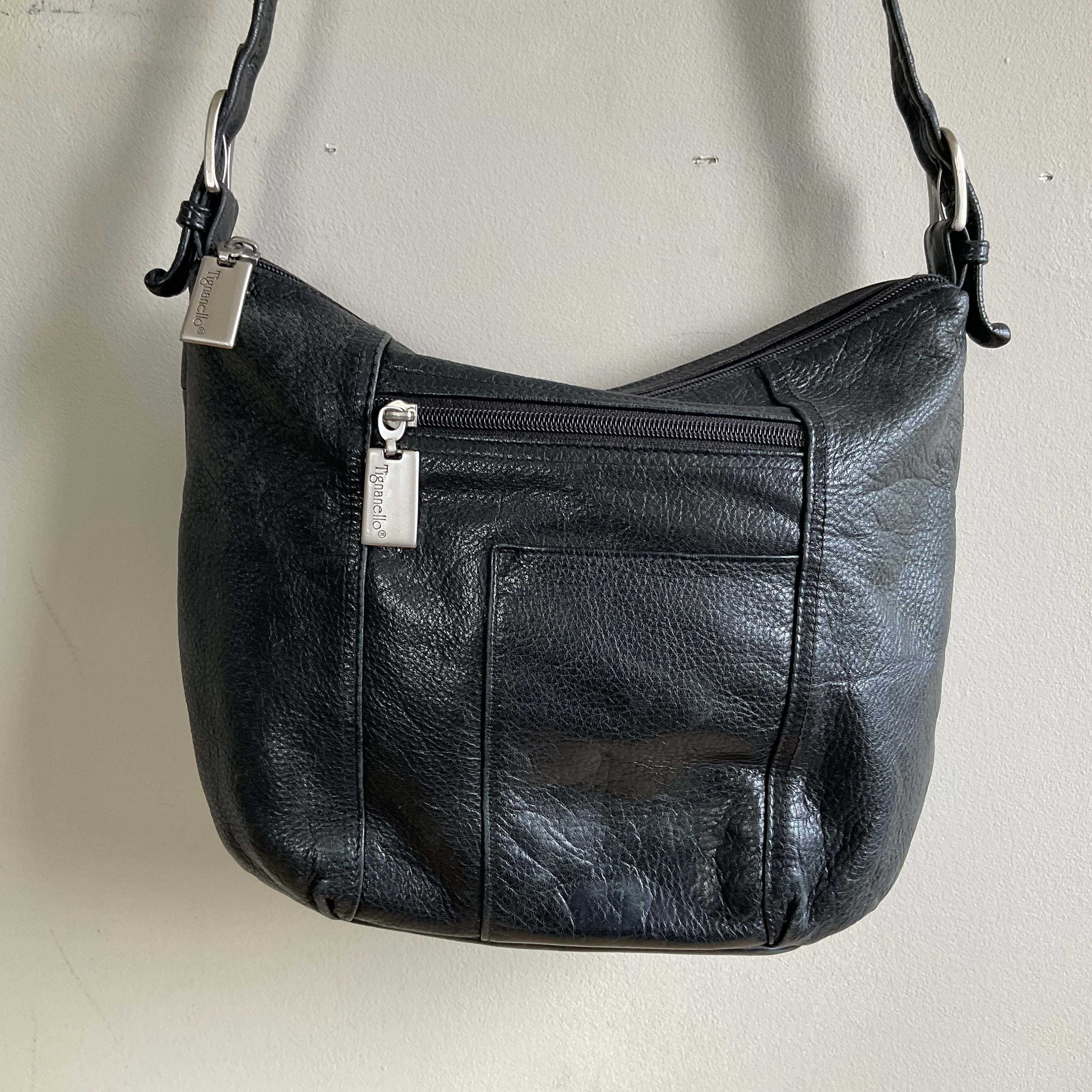 Tignanello, Bags, Black Tignanello Leather Bag