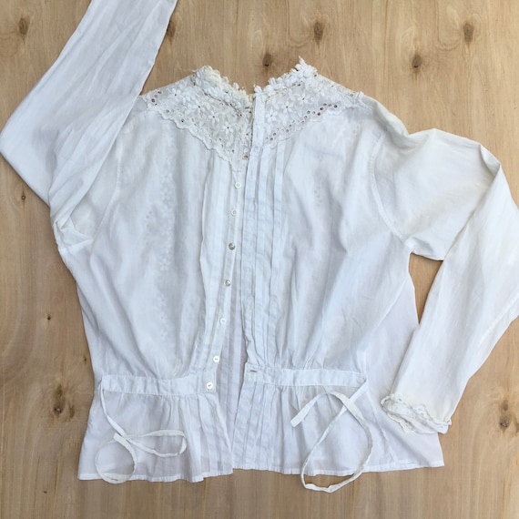 Blouse Antique Women's Shirt 1800s - image 4