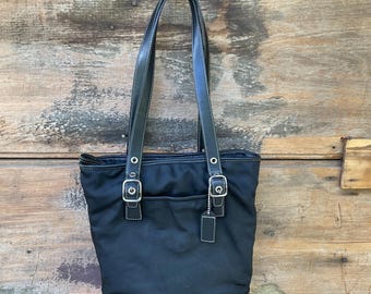 Vintage Coach Leather Passport Pouch: Black Hipster Bag, Style