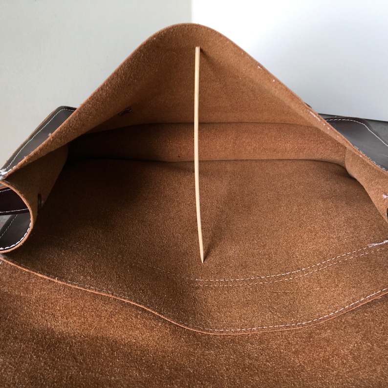 Vintage Brown Leather Messenger Bag Attache Case Tote