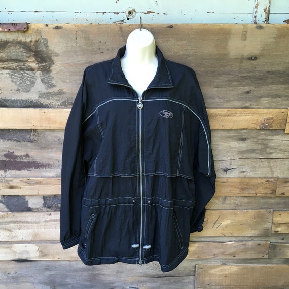 reebok black windbreaker