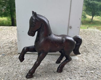 Prancing Horse Cast Iron Penny Bank