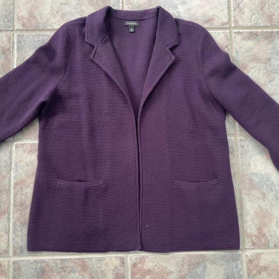 Talbots Wool Sweater Jacket Medium - image 1