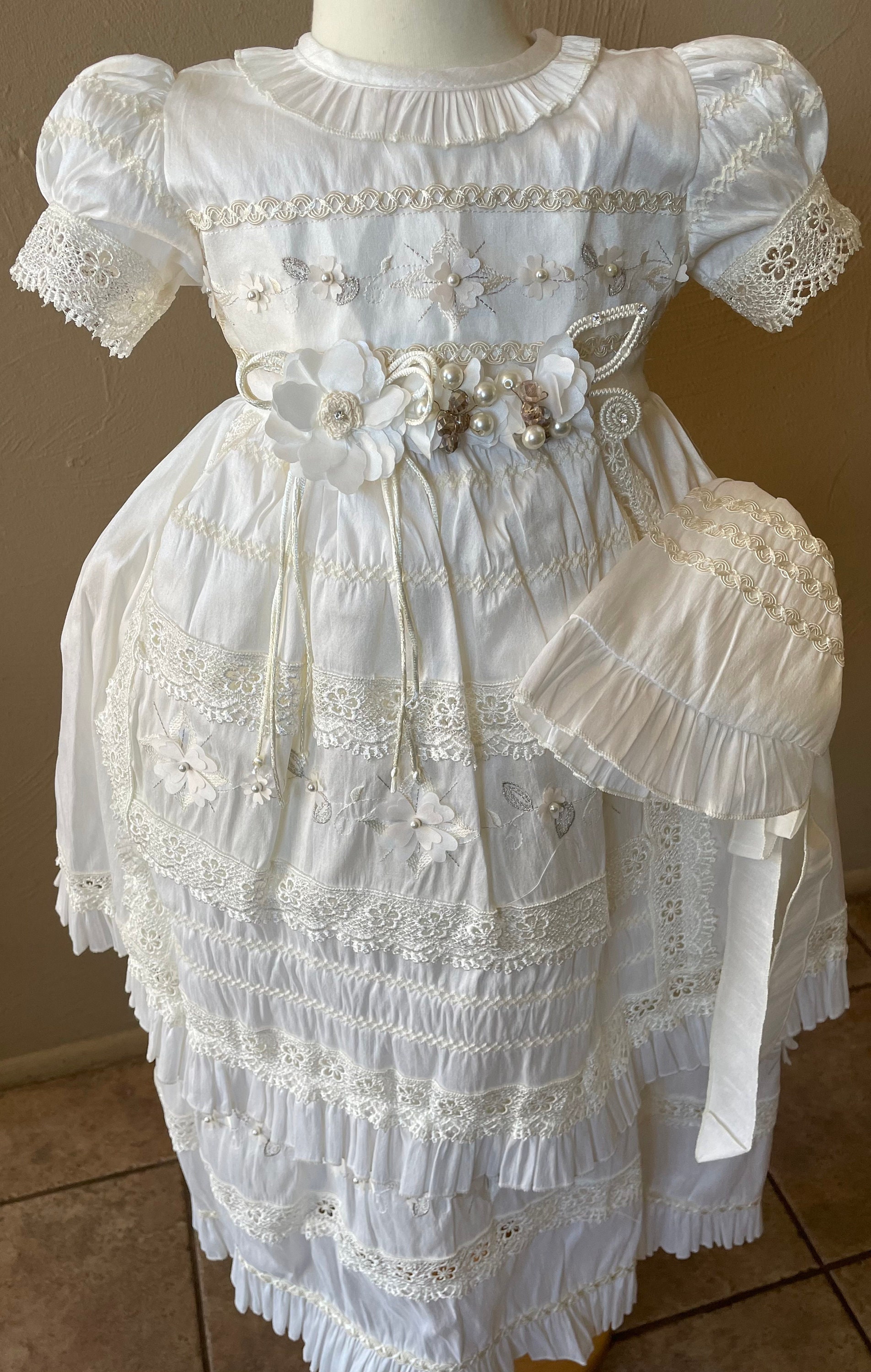 Ropon De Bautizo Para Niña Baptism Gown - Etsy