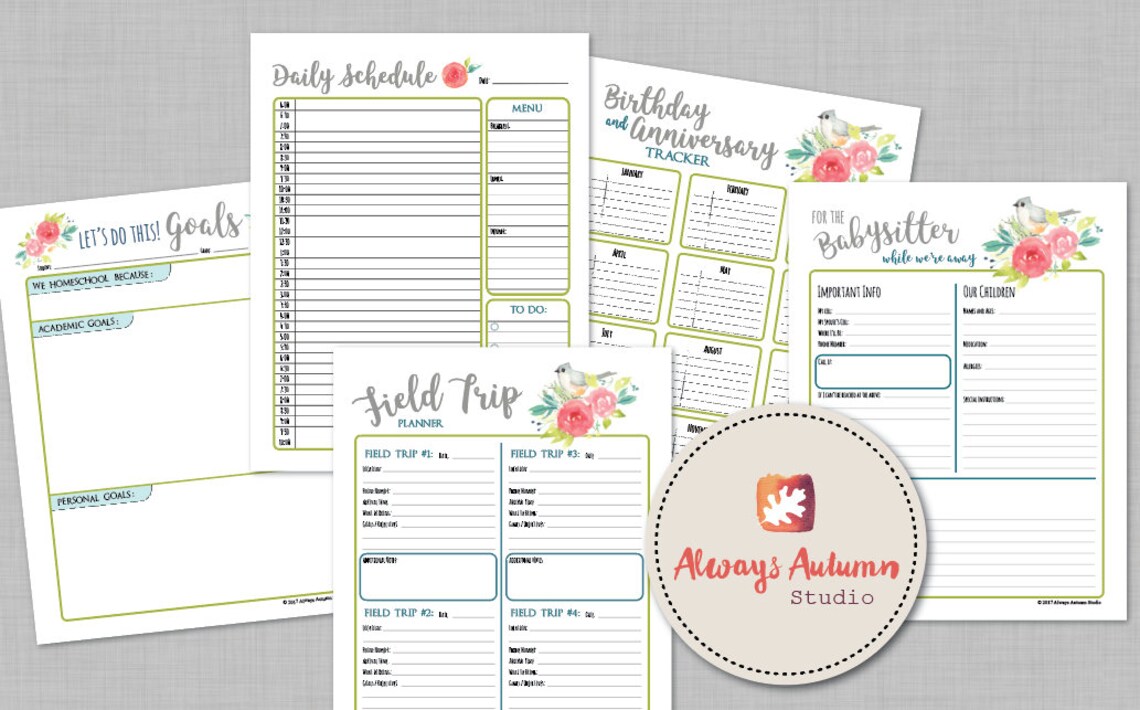 Editable Complete Homeschool Planner Perpetual Undated 20 - Etsy