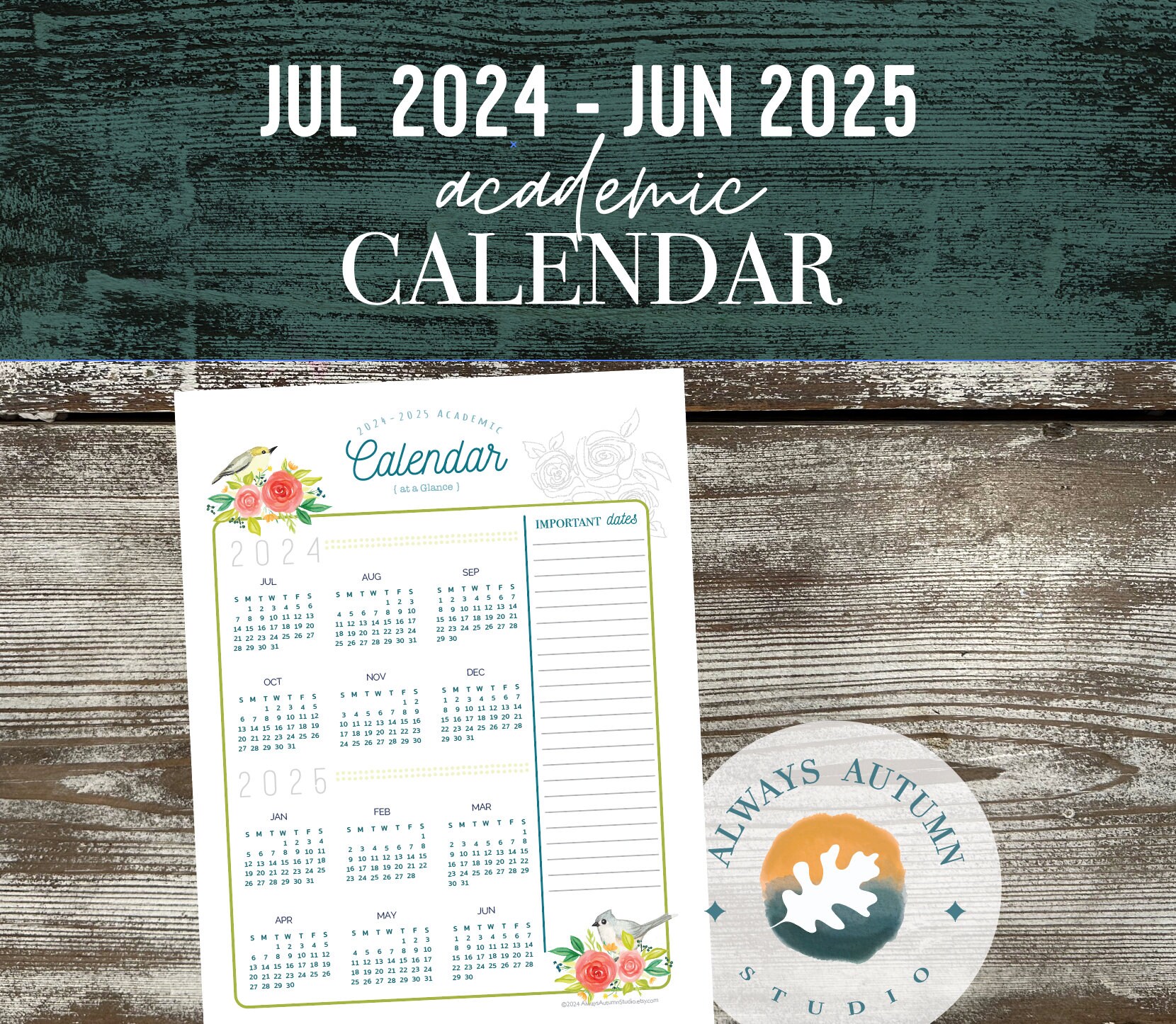 Printable 2024-2025 Academic Calendar Year at a Glance, July Start, Teacher / Homeschool / Student 8.5X11 PDF - Etsy printable-2024-2025-academic-calendar-year-at-a-glance-july-start-teacher-homeschool-student-8-5x11-pdf-etsy