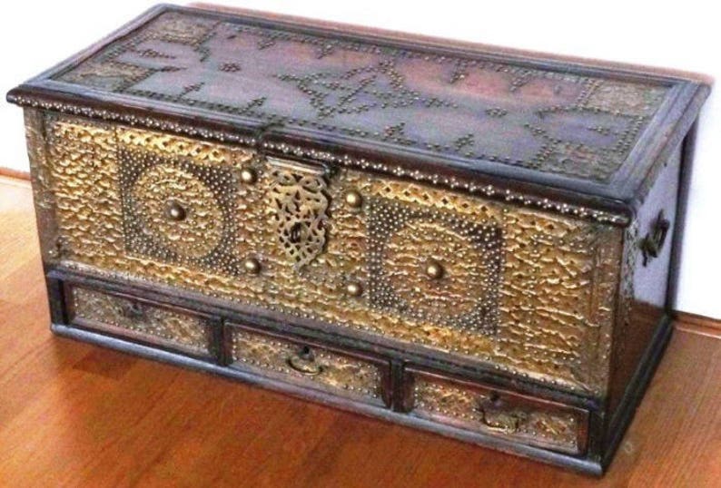 Antique Arabic Wedding Chest Etsy