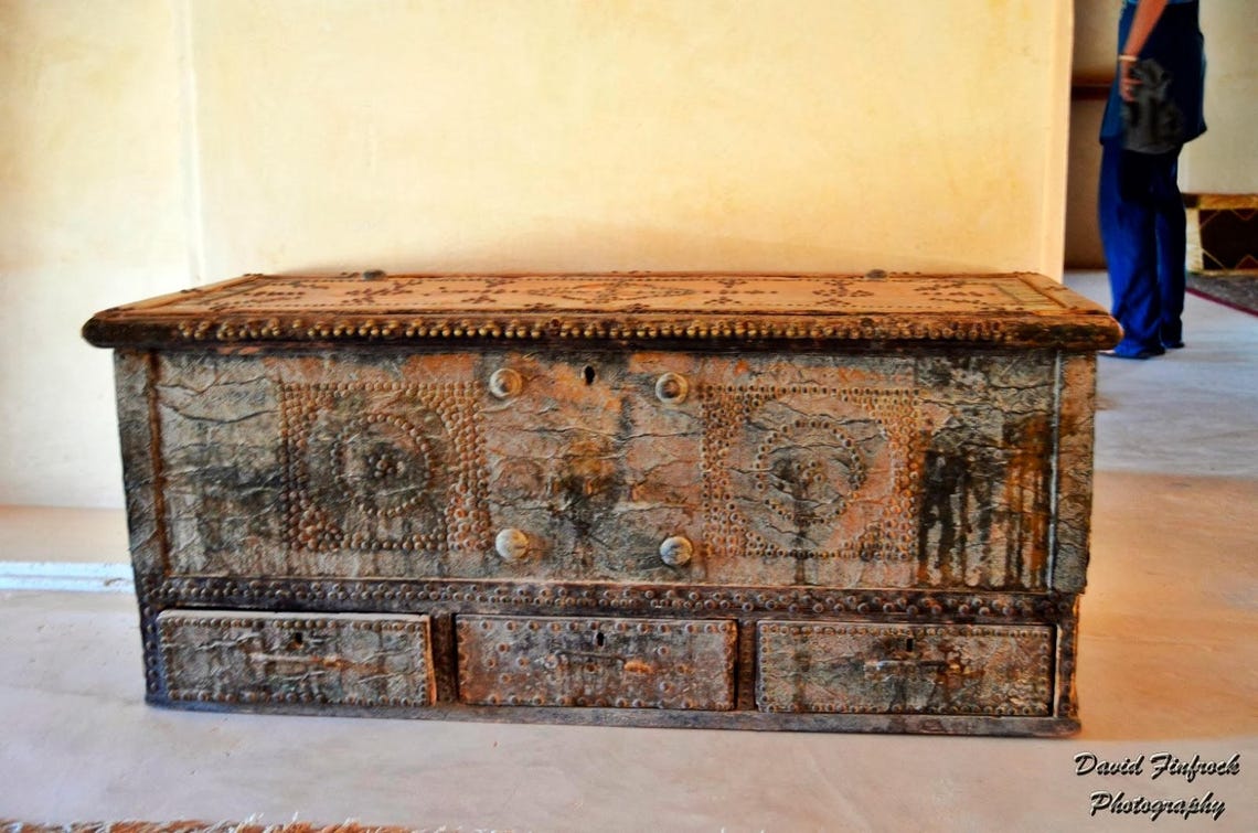 Antique Arabic Wedding Chest Etsy