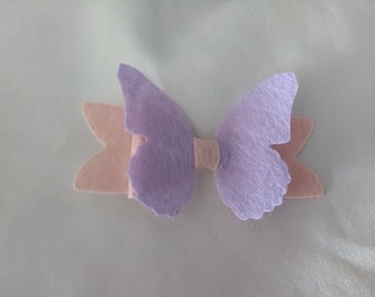 pink and purple butterfly hair clips