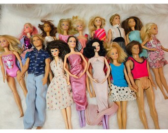 Bundle Lot of 15 Barbie Dolls - 90s & 2000s Vintage - Well Loved