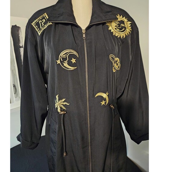 Black Vintage Ladies Celestial Jacket
