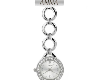 Personalised fob watches for nurses Engraved Nurse Watch Diamante Fob Carer Custom Name Graduation Gift Christmas Gift