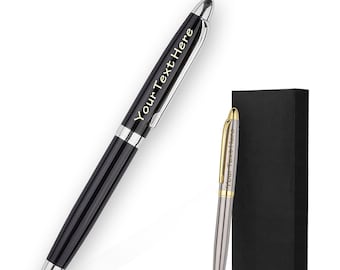 Personalised Pen Engraved Pen Personalised Pens for Men Women Teacher Gifts Stainless Steel Ballpoint Pen Gifts for Birthday Graduation