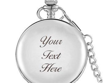 Personalised Engraved Pocket Watch Fathers day Gift Wedding Gift Xmas Gift Best Man Groomsman Page Boy Birthday Gift Christmas Gift