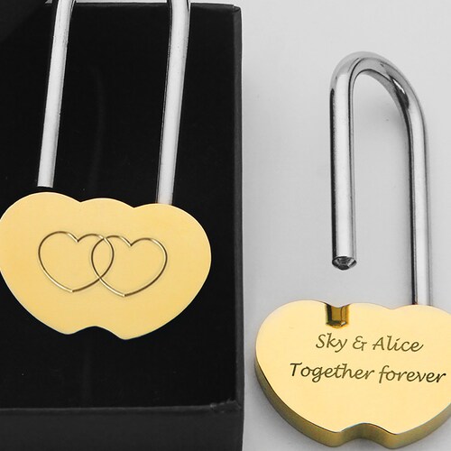Personalised Padlock Wedding Annivesary Gift Present Love Lock Etsy