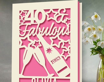 Personalized Birthday Card for Her Him Customized Birthday Cards for Girls Boys Gift for Birthday at 21st 30th 40th with Any Name Any Age