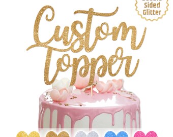 Personalised with any Age Birthday Cake Decoration Thirty Party Decoration Rose Gold Birthday Party. 30th Birthday Written Any Age Cake Topper Party Decoration All Glitter Colours