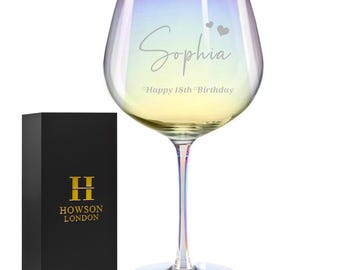 Personalised Gin Glass Engraved Large Gin Balloon Glass Cocktail Glass Gifts for Women Best Friend Her Bestie Personalise Gifts for Wedding