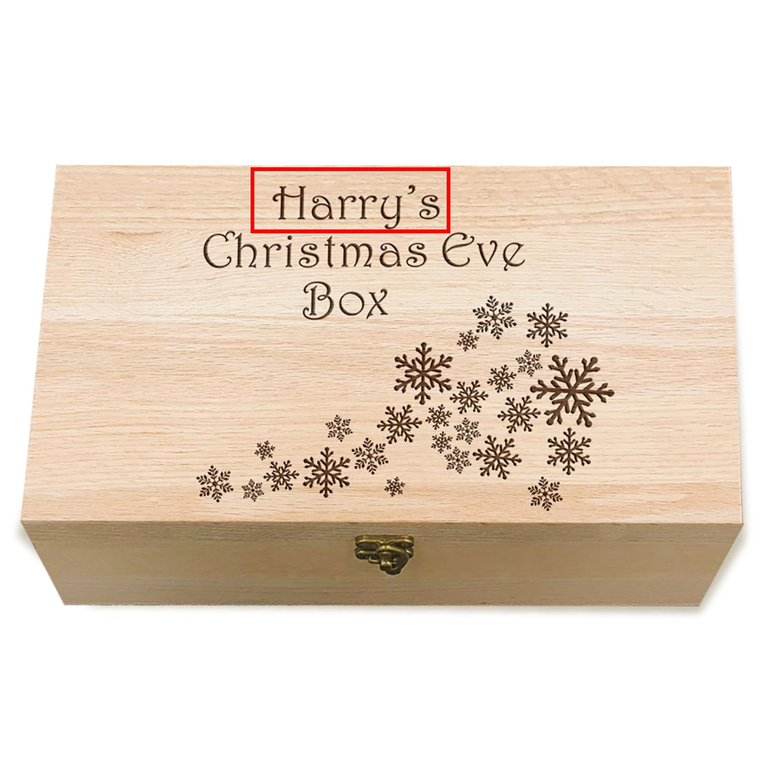Personalised Wooden Christmas Eve Box Engraved Heavy OAK Xmas Etsy UK
