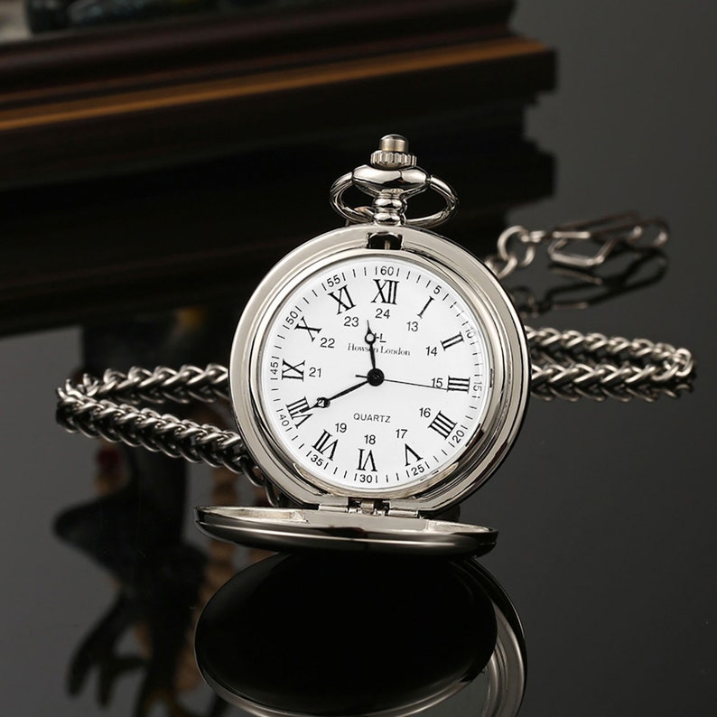 Personalised Engraved Pocket Watch Fathers Day Gift Wedding Etsy UK