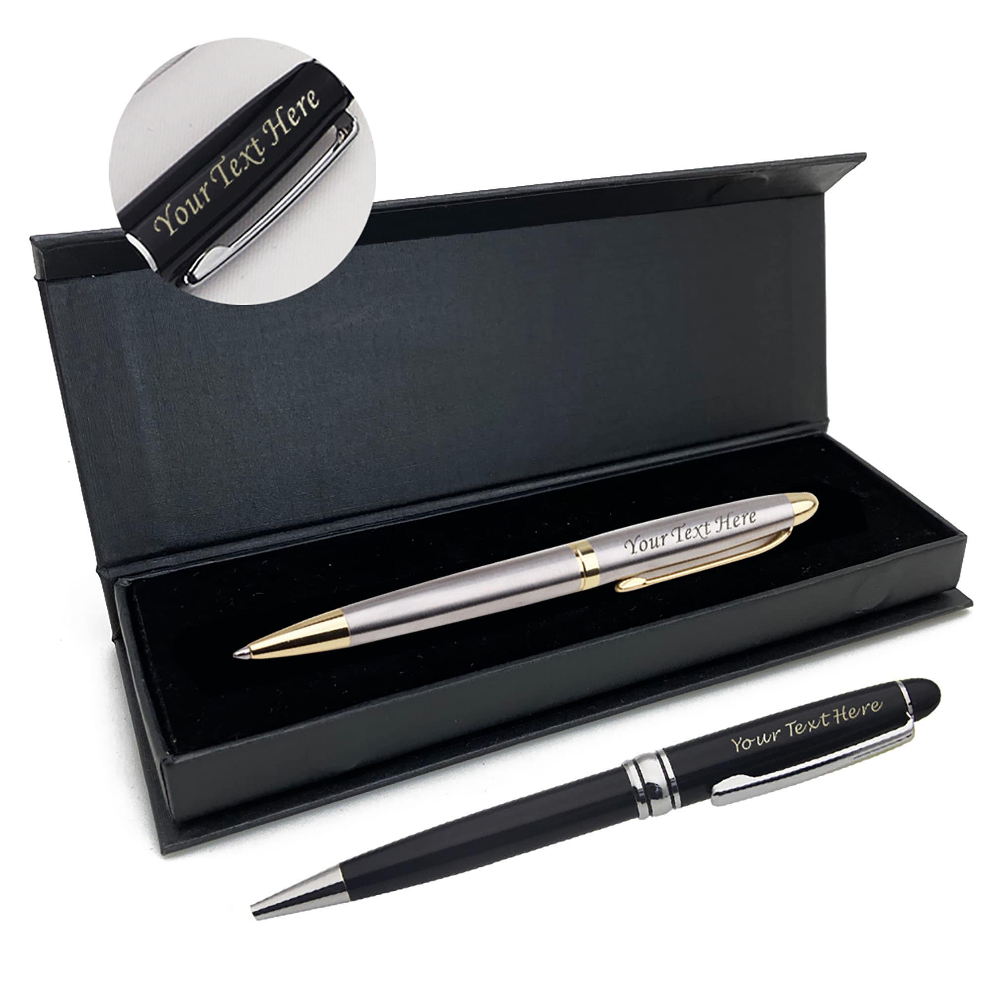 Luxury Pen,Personalised Writing Pens Sets With Free Engraving Nice Pens for  Men Women Gift Professional Executive,Office,Birthday Christmas Thank You