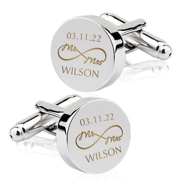 Personalised Cufflinks for Men Engraved Mens Cufflinks Custom Gifts for Him Groom Usher Husband Groomsman Best Man Cufflinks for Wedding