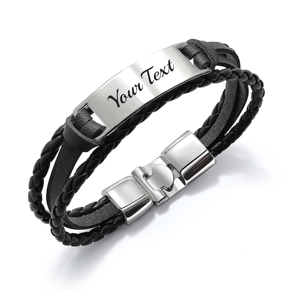 Personalised sale mens bracelet