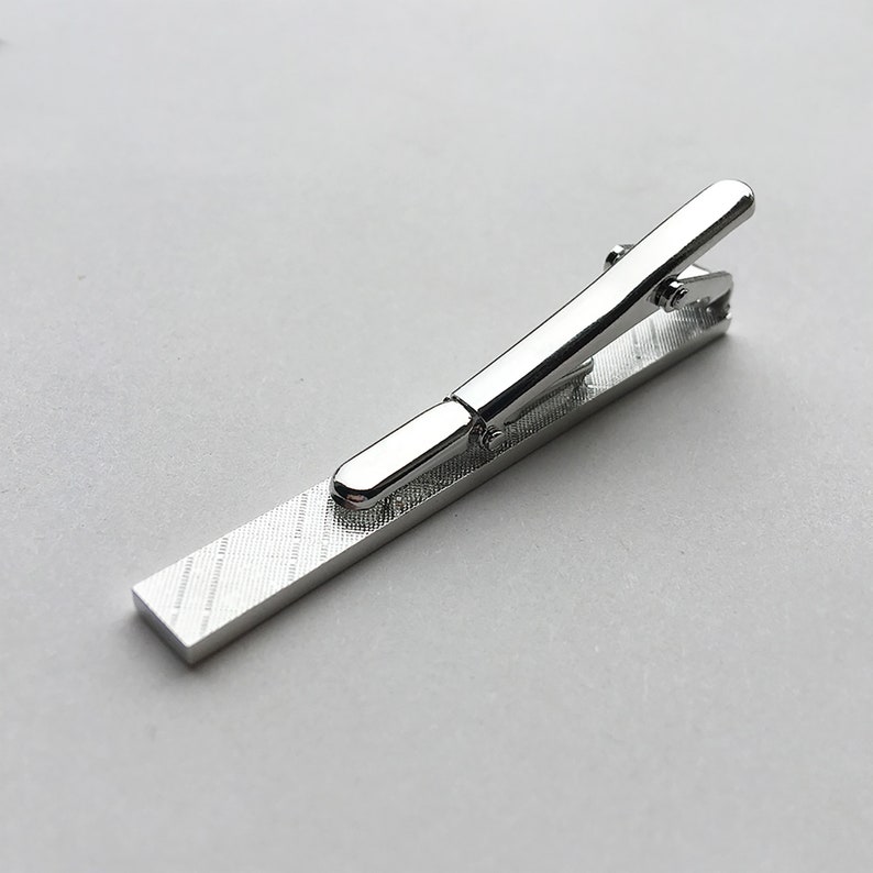 Personalised Tie Clip Pin Engraved Any Text Wedding Gift for Best Man, Groomsman, Usher, Birthday Gift, with Gift Box image 4