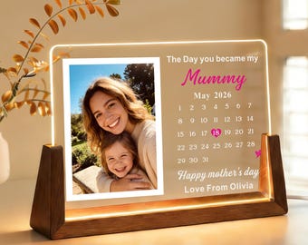 Personalised Mothers Day Photo Gifts Personalised Gifts for Women Custom Gift for Mom Photo Mum Gift Acrylic Plaque Night Light for Mum Mom