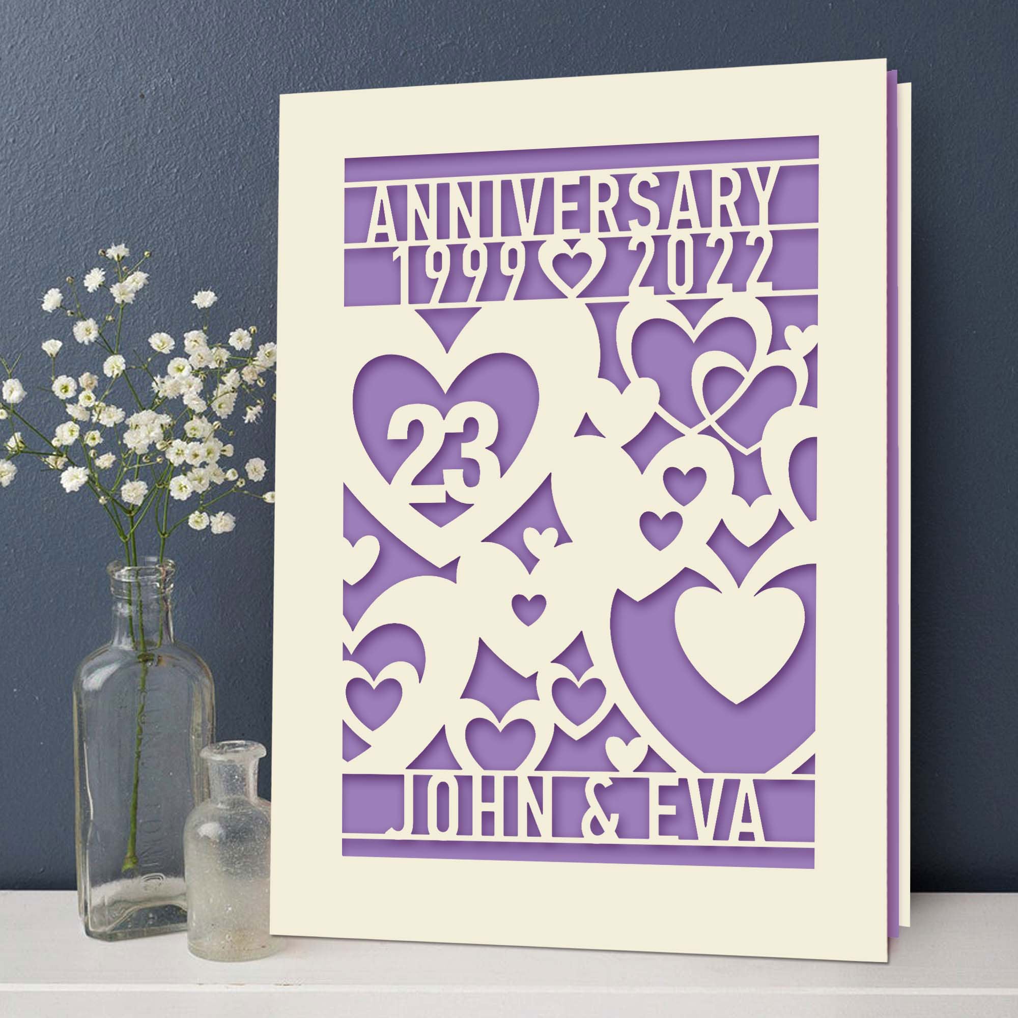 Personalised Anniversary Card Custom Wedding Anniversary Card For personalised-anniversary-card-custom-wedding-anniversary-card-for