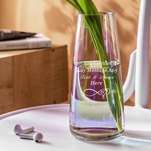 Personalised Vase for Flower Engraved Vase Flower Vase Glass Vase Gifts for Grandma Women Custom Flower Vases Gift for 60th 70th Birthday image 10