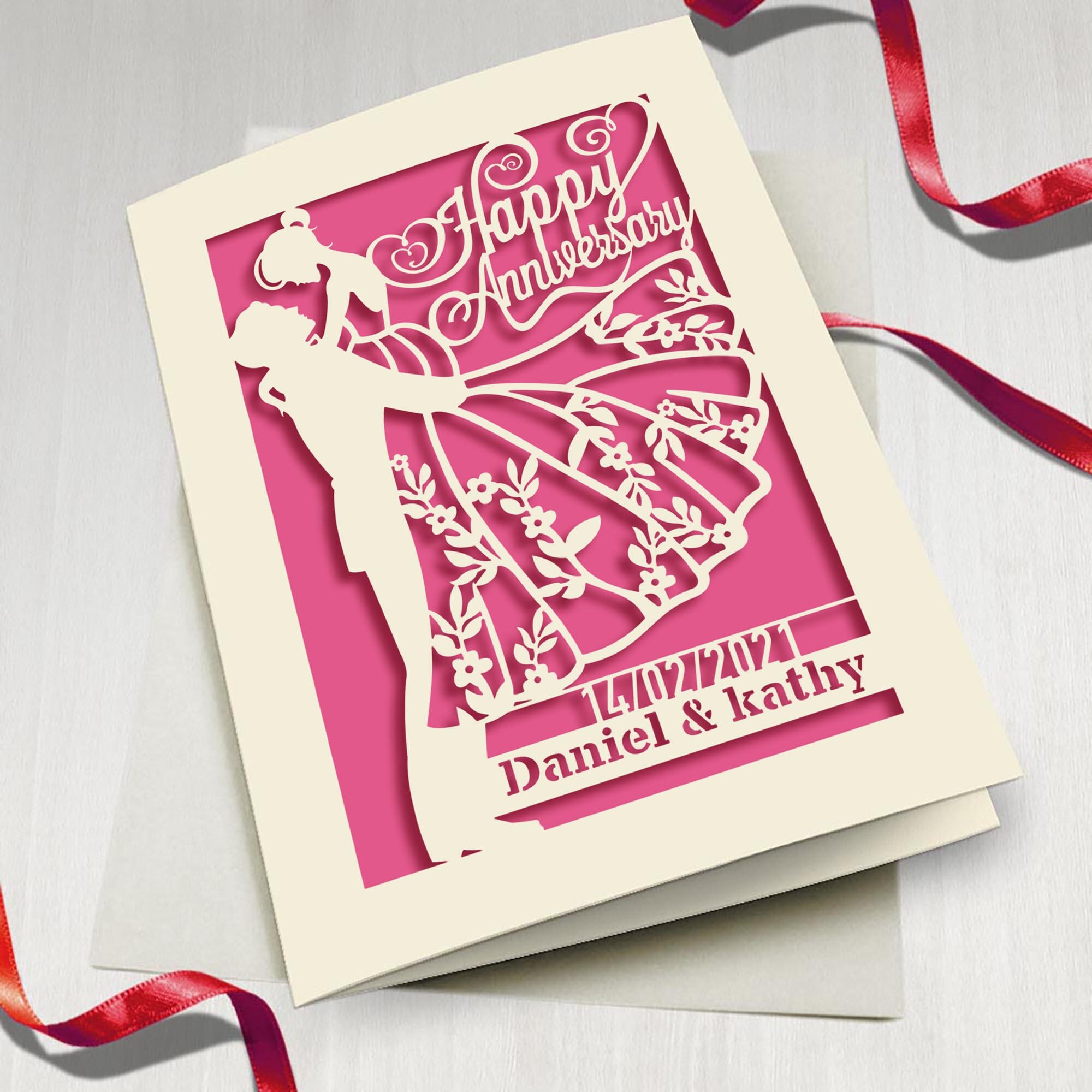 Personalised Anniversary Card Gift for Lover Couples Girl Etsy UK