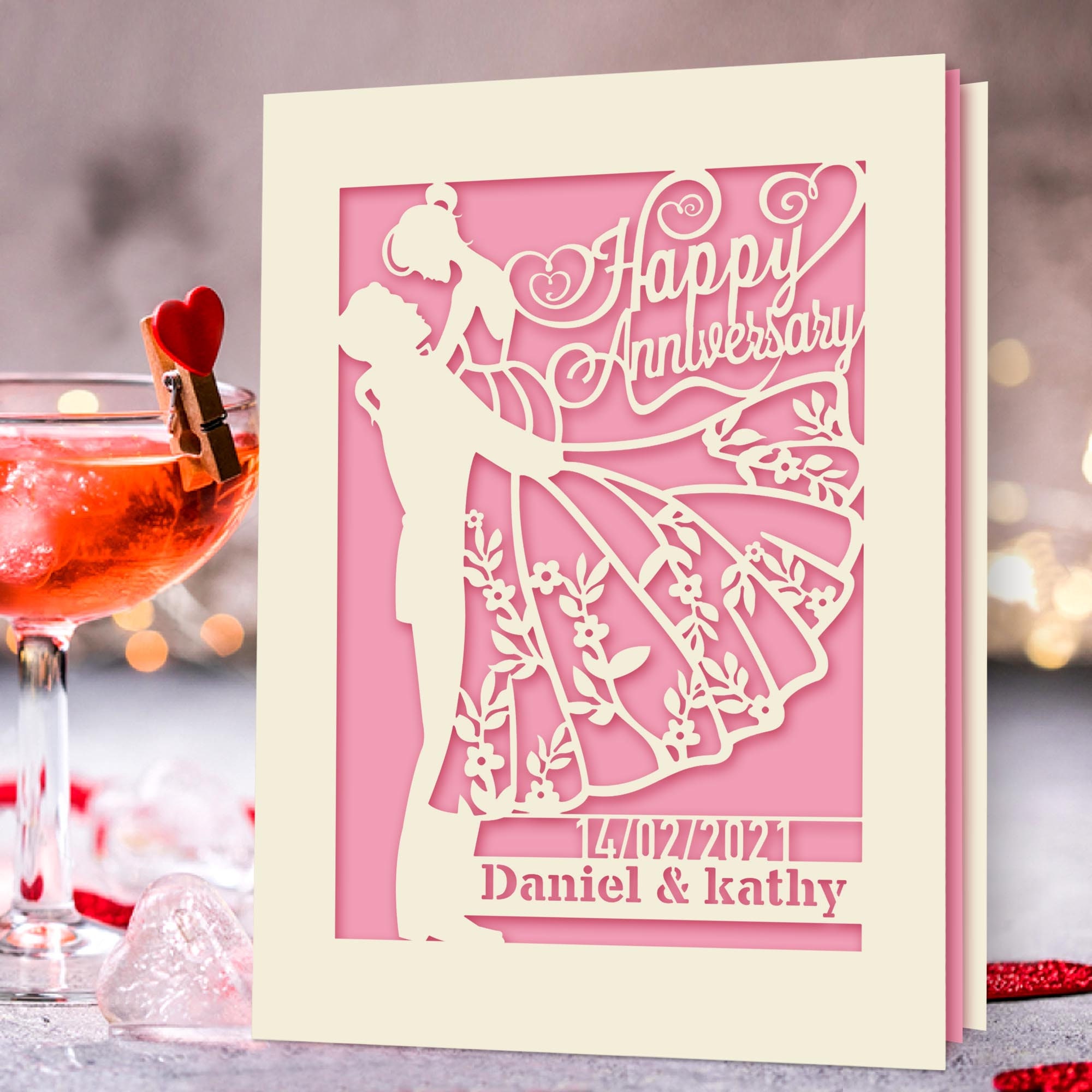Personalised Anniversary Card Gift for Lover Couples Girl Etsy UK