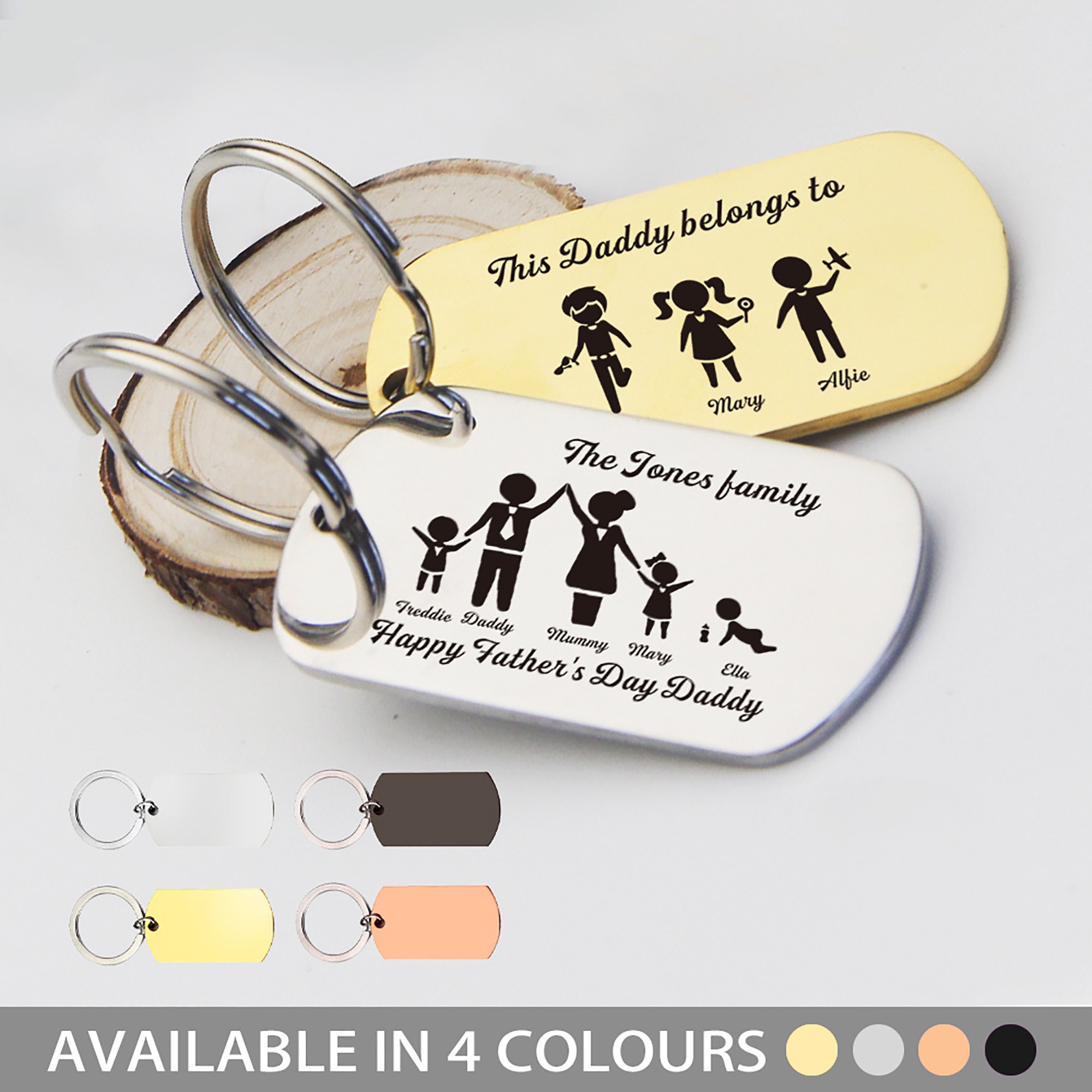 Personalised keyring hotsell for daddy
