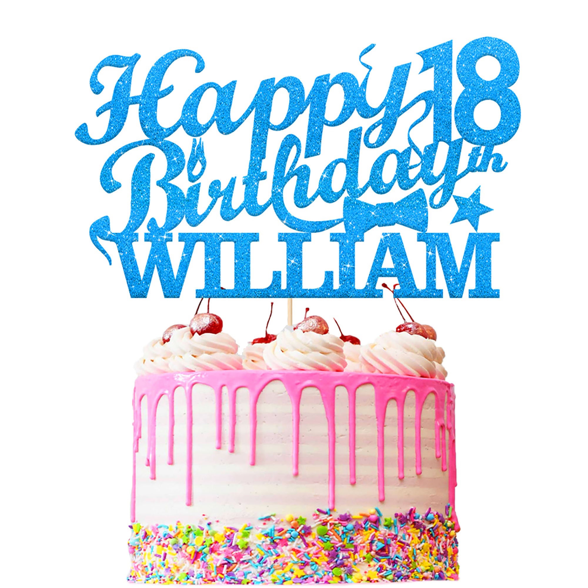 Glitter Cake Topper Personalised year 16th,18th,21st,40th,50th,60th,40 Birthday Glitter Cake Topper Personalised year 16th,18th,21st,40th,50th,60th,40 Birthday