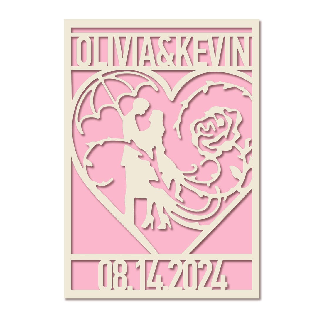Personalised Wedding Card Custom Anniversary Card Gifts for Him Her ...