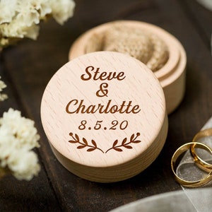 Personalised Wedding Ring Box Engraved Ring Bearer Holder Proposal Engagement Ring Box Wedding Anniversary Gift