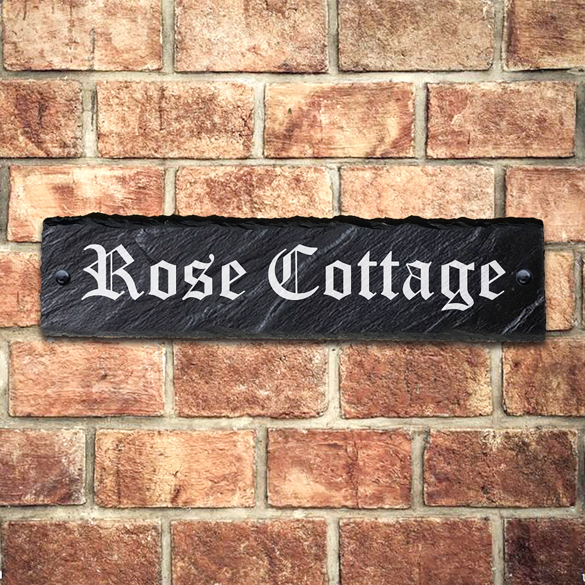 thumbnail interactive-video image 1 of Handmade Natural Slate 'No Cold Callers' Sign - 13cm X 17cm, Gate/Wall/Door Plaque (Design 2) 1 of 2