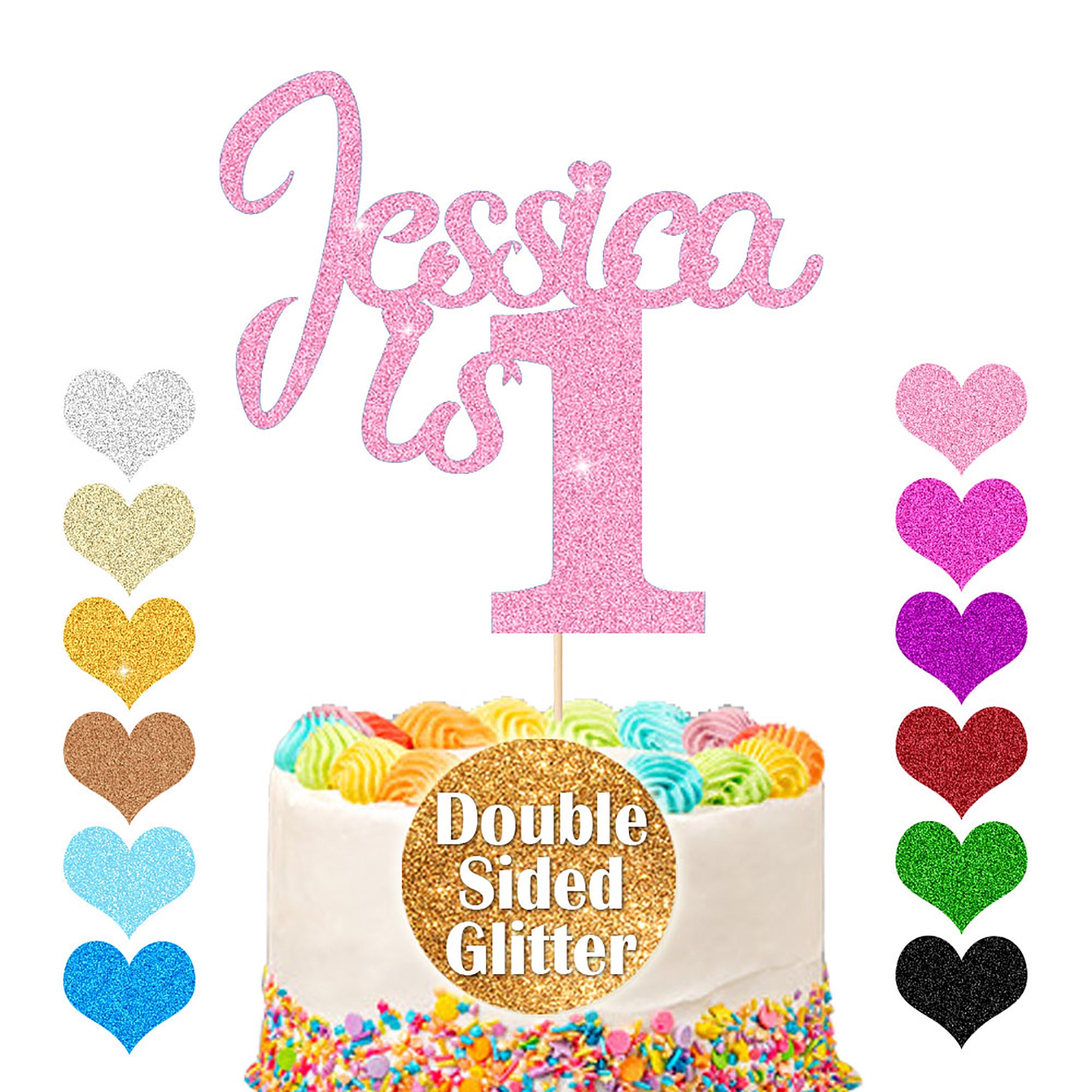 1st Birthday Cake Topper Personalised 1 2 3 Cake Topper Etsy UK