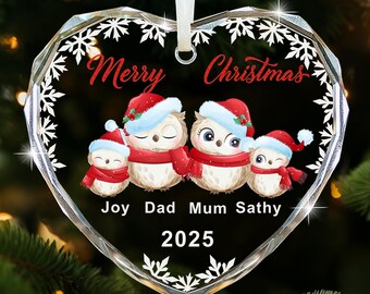 Personalised Christmas Tree Decorations Personalised Christmas Tree Bauble for Family UV Print Acrylic Christmas Decorations 2025