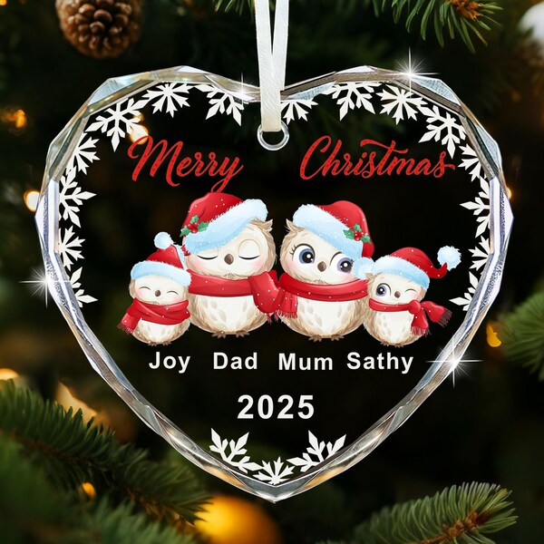 Personalised Christmas Tree Decorations Personalised Christmas Tree Bauble for Family UV Print Acrylic Christmas Decorations 2025