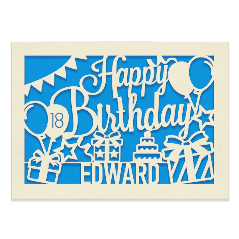 Personalised Birthday Card for Her Him Custom Birthday Cards Etsy