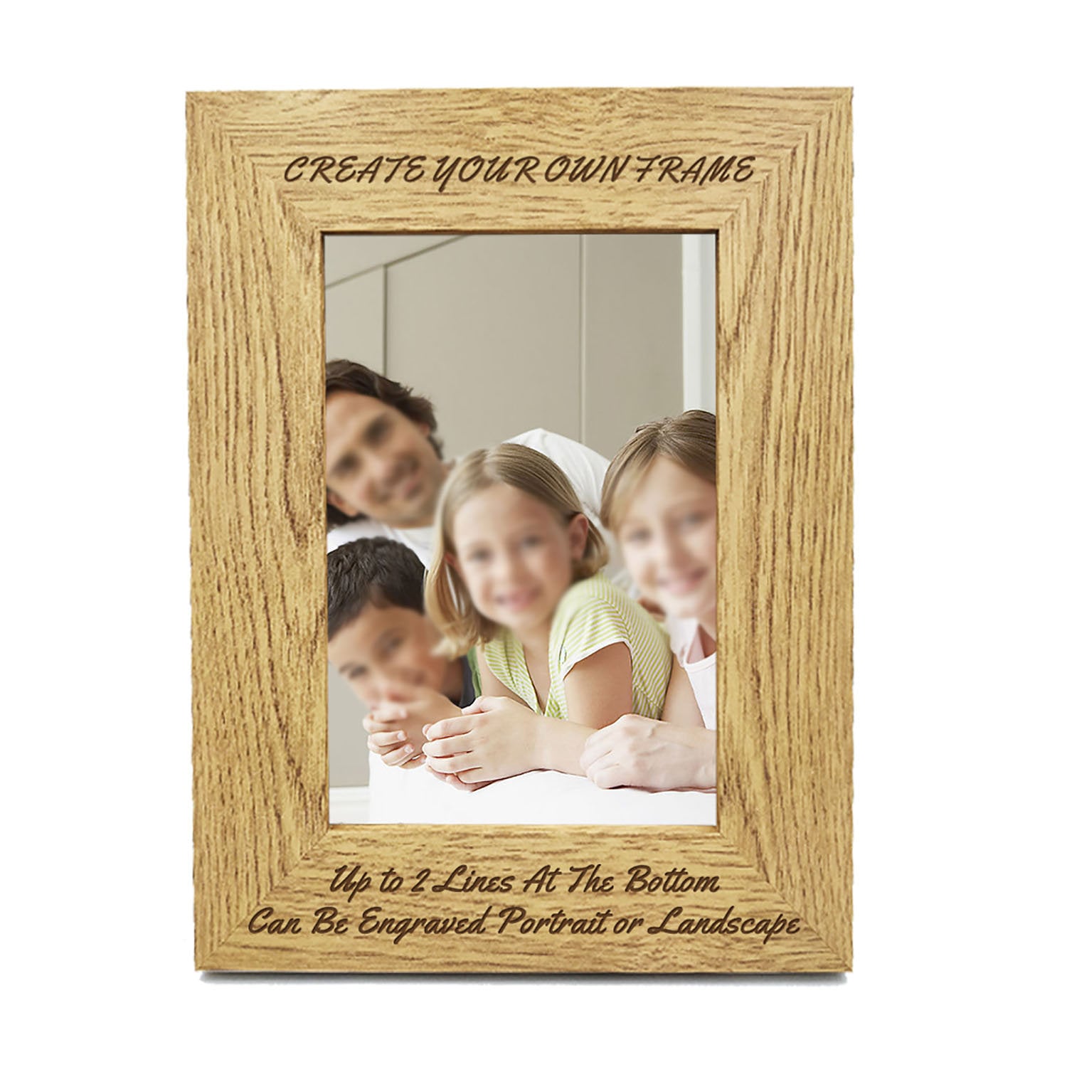 Personalised Engraved 7 X 5 Wood Photo Frame Etsy