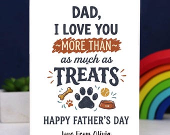 Personalised Fathers Day Card Gifts, Father's Day Dad Card Gifts from Daughter Son, Personalised Cards Gifts for Daddy Grandpa