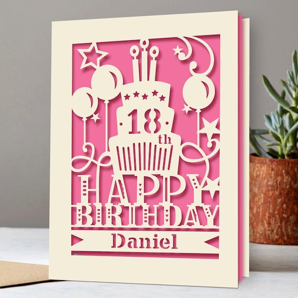 Personalised Birthday Card for Him Her Custom Birthday Cards for Girls Boys Women Granddaughter Mum Memorable Gift for Daughter