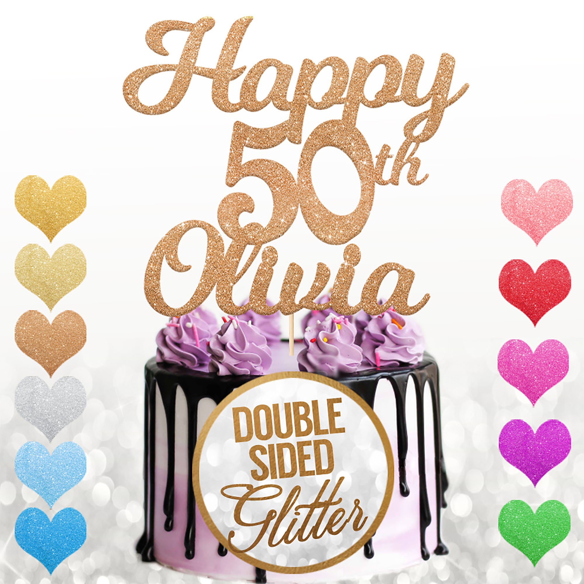 Glitter Cake Topper Personalised year 16th,18th,21st,40th,50th,60th,40 Birthday Glitter Cake Topper Personalised year 16th,18th,21st,40th,50th,60th,40 Birthday
