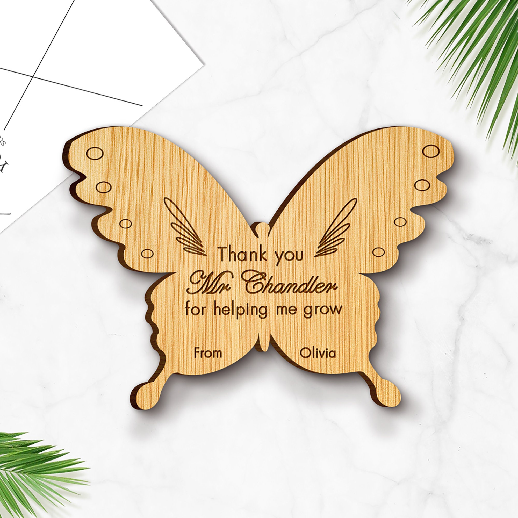 Personalised Thank You Teacher Gift Wooden Fridge Magnet Pre School ...