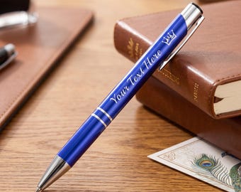 Personalised Pen, Engraved Ballpoint Pen Gifts for Men Women, Thank You Teacher Appreciation End of the Year Gifts