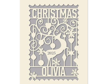 Christmas Greeting Card Gift For Family Friends Kids Customized Merry Christmas Cards Personalised Fancy Card - Special Christmas Gift